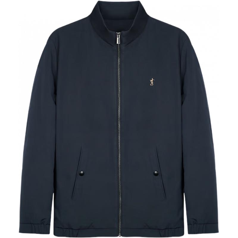 才子（TRIES）男士棉衣秋冬保暖刺绣夹棉外套秋冬新品厚款防风立领棉服上衣男