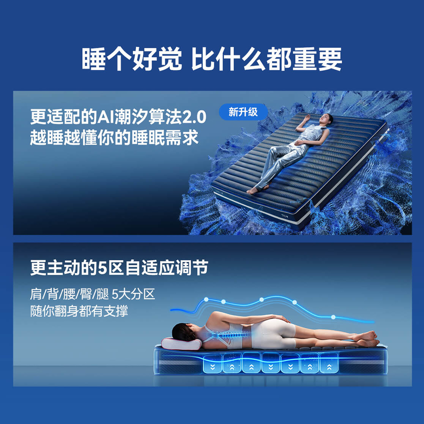 慕思 DeRUCCI智能床垫MWI1-033电动智能床垫席梦思多功能升降遥控床垫T11+