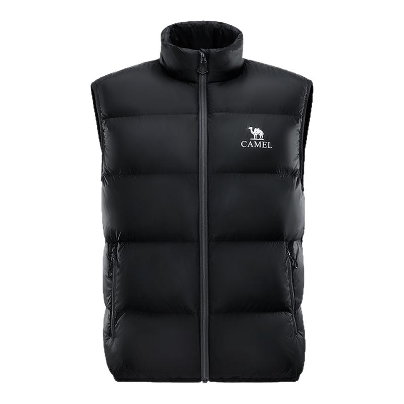 CAMEL骆驼男装羽绒马甲男款内胆加厚背心冬季立领外套中年爸爸外穿