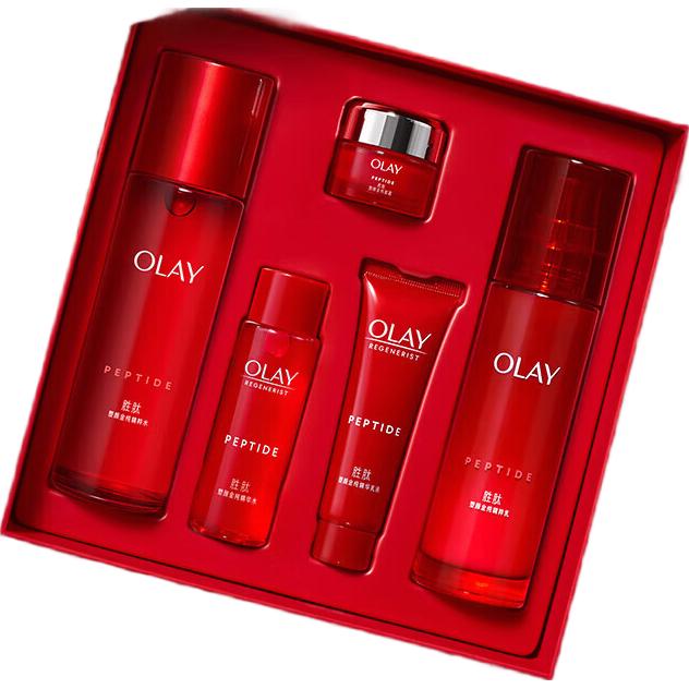 OLAY 玉兰油 第二代大红瓶水乳护肤套装抗老化妆品礼盒补水抗皱紧致淡纹礼物