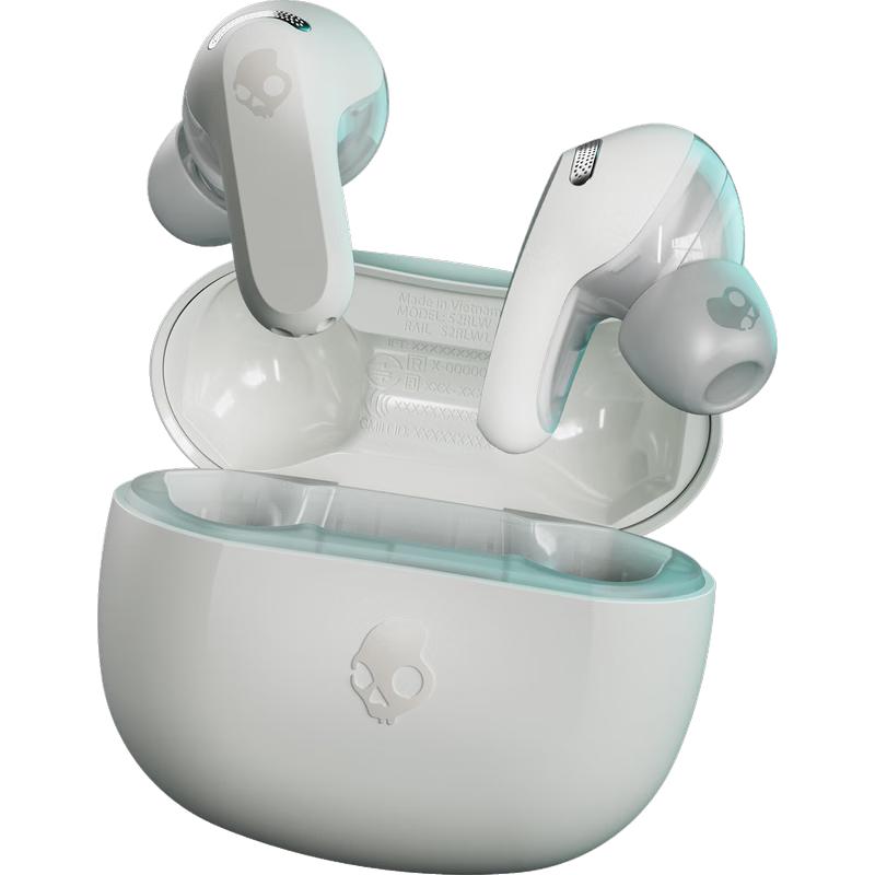  Skullcandy 降噪 真无线蓝牙耳机  有线充电 骨白色