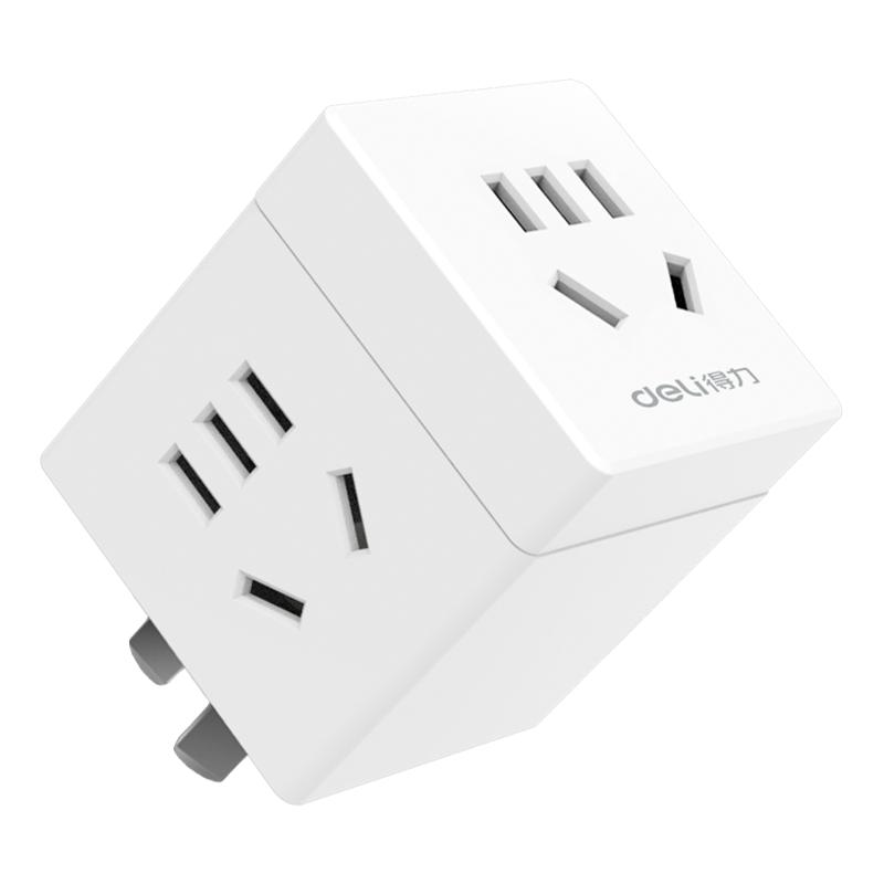 deli 得力 33634 魔方插座