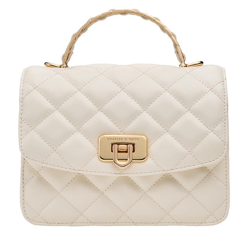 CHARLES&KEITH 菱格链条手提斜挎包小方包CK2-50701608女生婚礼