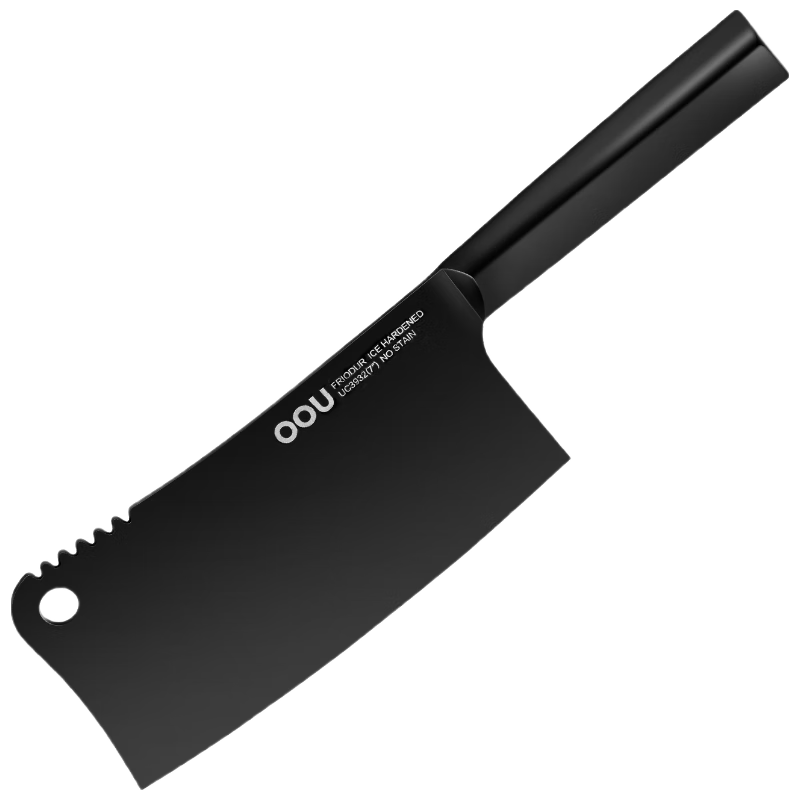 OOU黑刃一代砍骨刀斩切刀两用菜刀厨房家用刀具锋利斩骨刀 【一代黑刃】砍骨刀 专利防锈