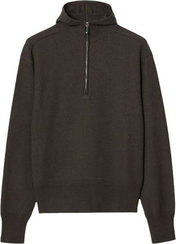 【半拉链连帽款】纯绵羊毛背后刺绣字母舒适百搭长袖套头羊毛衫男