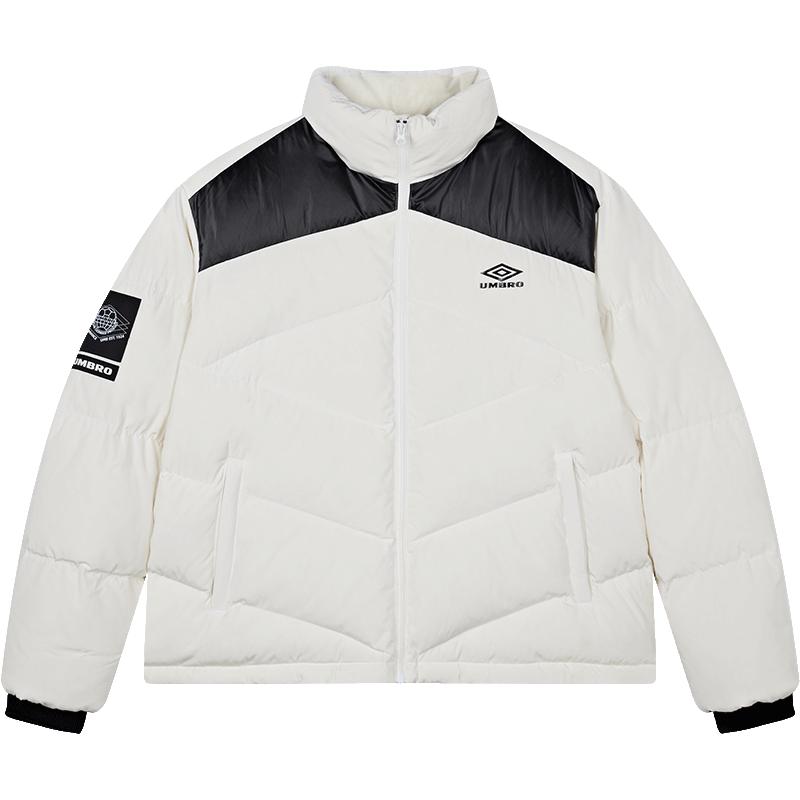 茵宝（Umbro）官方运动羽绒服短款冬季保暖上衣厚外套男款加厚外套   （充绒量：210g）