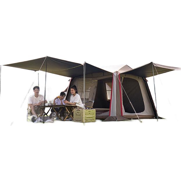 牧高笛（MOBIGARDEN）假日山居5.9 户外露营防晒自动速开黑胶帐篷 NX25561002 松露棕