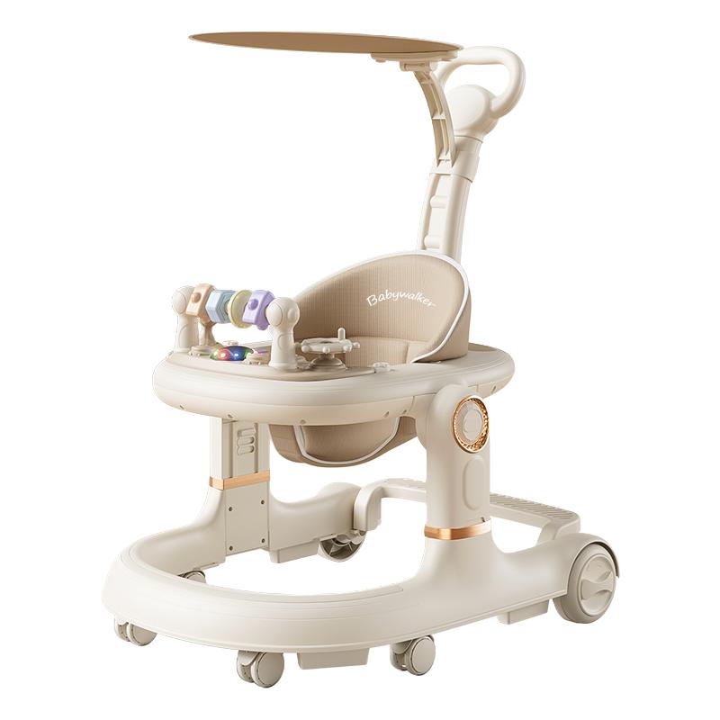 婧麒2025款学步车防O型腿婴幼儿6到18个月宝宝多功能车儿童可折叠