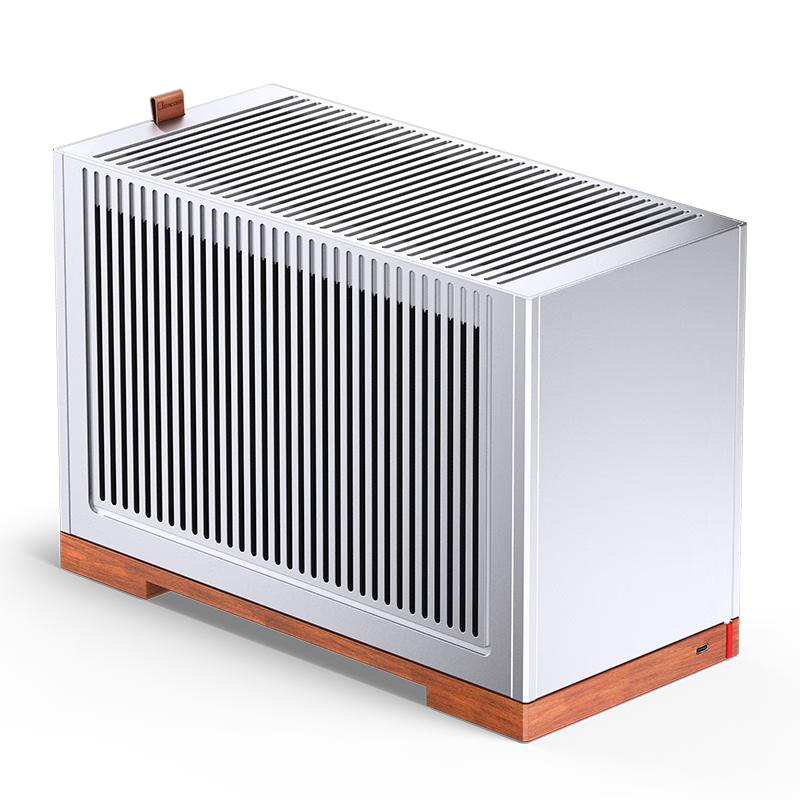 乔思伯（JONSBO）T9银色 ITX铝制机箱（4mm铝合金外壳/北美黑胡桃实木/ITX版型/A4左右分仓结构）