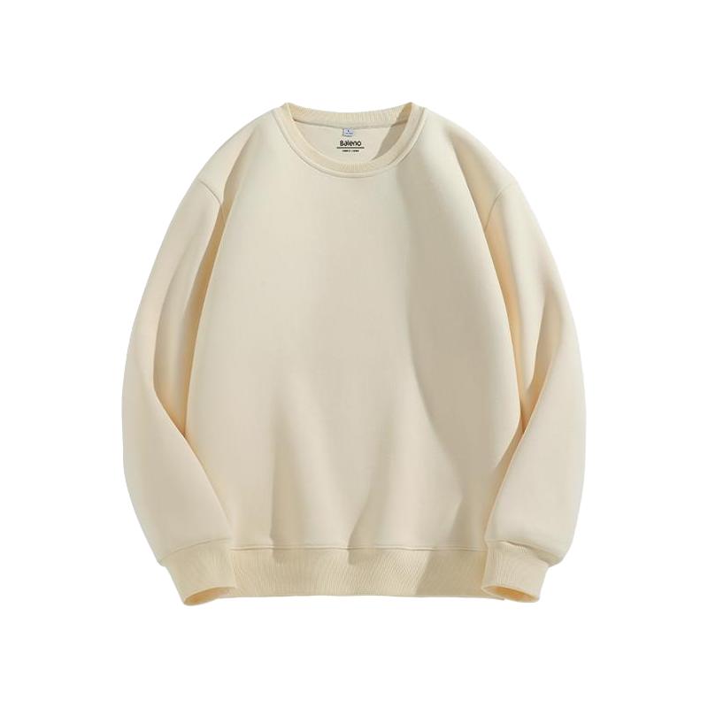 班尼路重磅卫衣男款秋季基础纯色圆领内搭男款宽松大码正肩套头衫