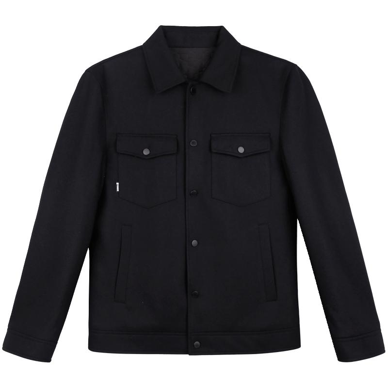 才子（TRIES）【羊毛混纺】男士毛呢棉服工装多口袋秋冬棉衣保暖夹棉外套上衣   (175/92A)