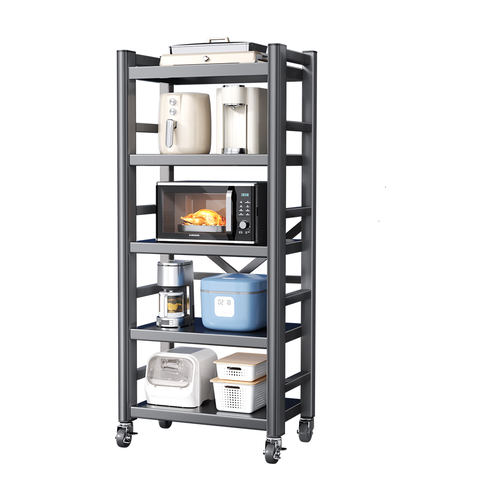 佳帮手厨房用具置物架落地多层免安装收纳架一体多功能储物架5-60