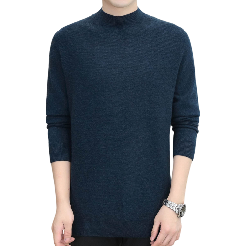 恒源祥 【含山羊绒】秋冬纯色百搭男式羊绒衫时尚圆领套头保暖毛衣