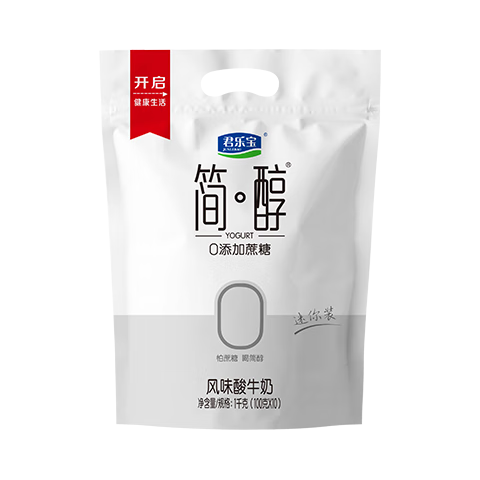 君乐宝 简醇 0添加蔗糖 100g *10袋 低温酸奶酸牛奶 轻食