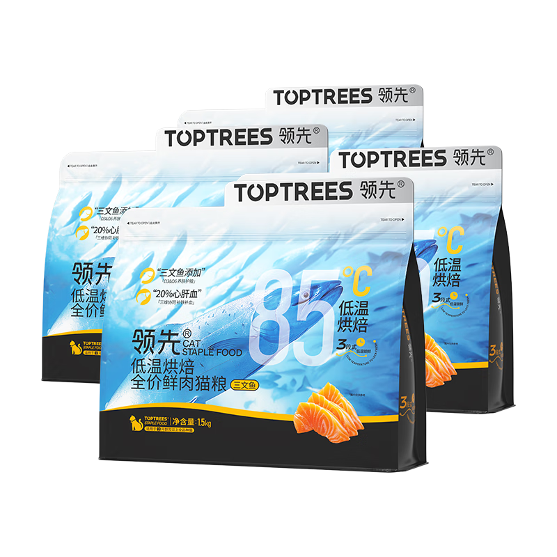 Toptrees 领先 三文鱼鲜肉低温烘焙全阶段猫咪干粮