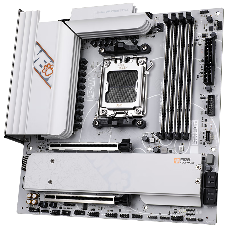 七彩虹（Colorful）COLORFIRE B850M-MEOW WIFI7 V14 橘宝主板 支持CPU 7800X3D/9800X3D/9700X(AMD B850/socket AM5)