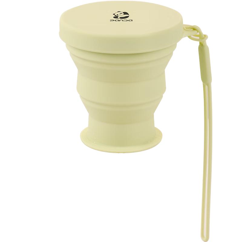 彩致（CAIZHI）折叠水杯硅胶可折叠杯旅行漱口杯洗漱杯便携压缩杯子绿色CZ6298 熊猫折叠硅胶杯 绿色