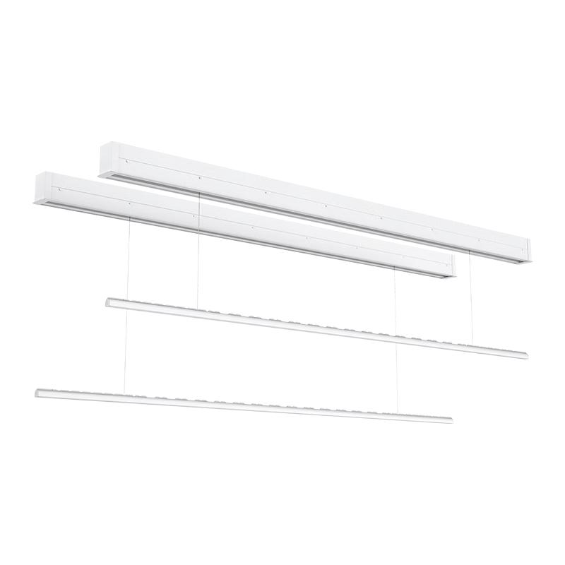 MIJIA米家智能隐形晾衣机2.4m双杆 小米电动晾衣架隐藏嵌入式 2.4m双杆-照明调节+米家智控