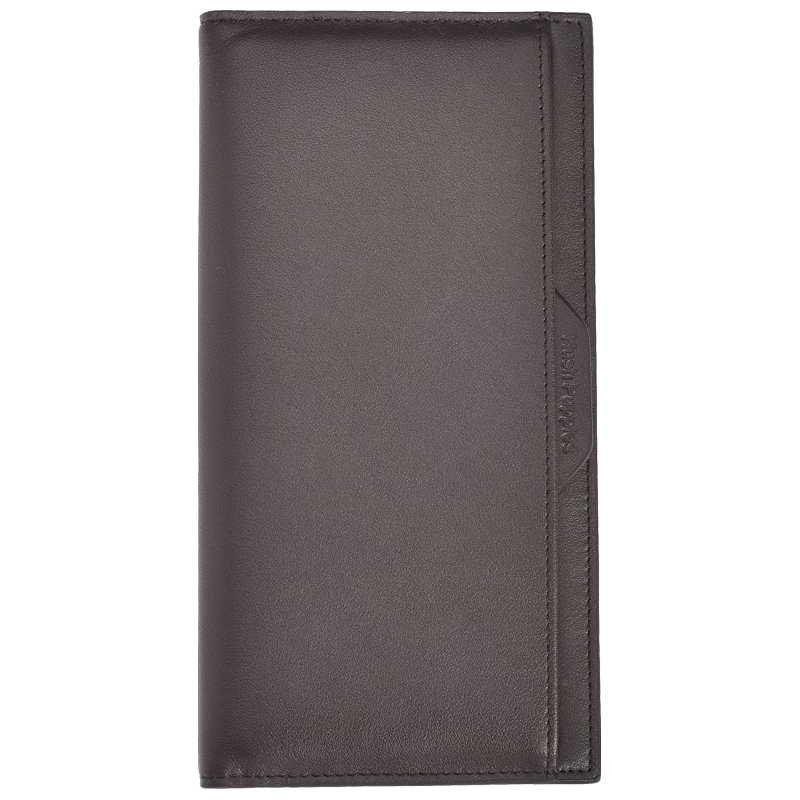 暇步士（Hush Puppies）男士钱包真皮长款钱夹头层牛皮钱卡包两件套可拆分 214W啡色