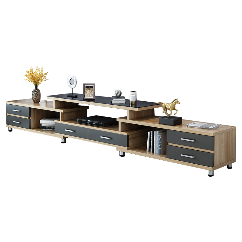 沐瑾宁电视柜茶几组合可伸缩小户型简约现代客厅电视机组合柜落地套装 1.2米茶几【全暖白】