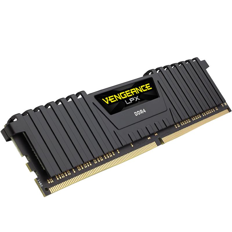 USCORSAIR 美商海盗船 复仇者LPX系列 DDR4 3200MHz 台式机内存 马甲条 黑色 8GB