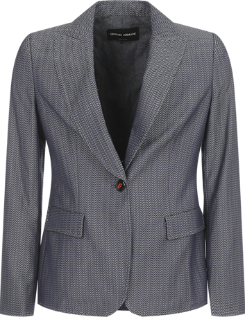 乔治·阿玛尼 GIORGIO ARMANI 【奢华风】女式高级质感带垫肩人字纹商务通勤长袖休闲西服