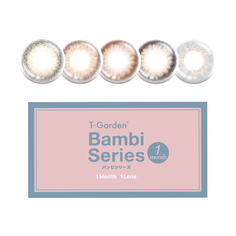 t-gardenBambi 彩色美瞳隐形眼镜近视小直径女1片装自然三明治工艺 自然款【斑比栗棕】自然融瞳栗米粽 早八首选 度
