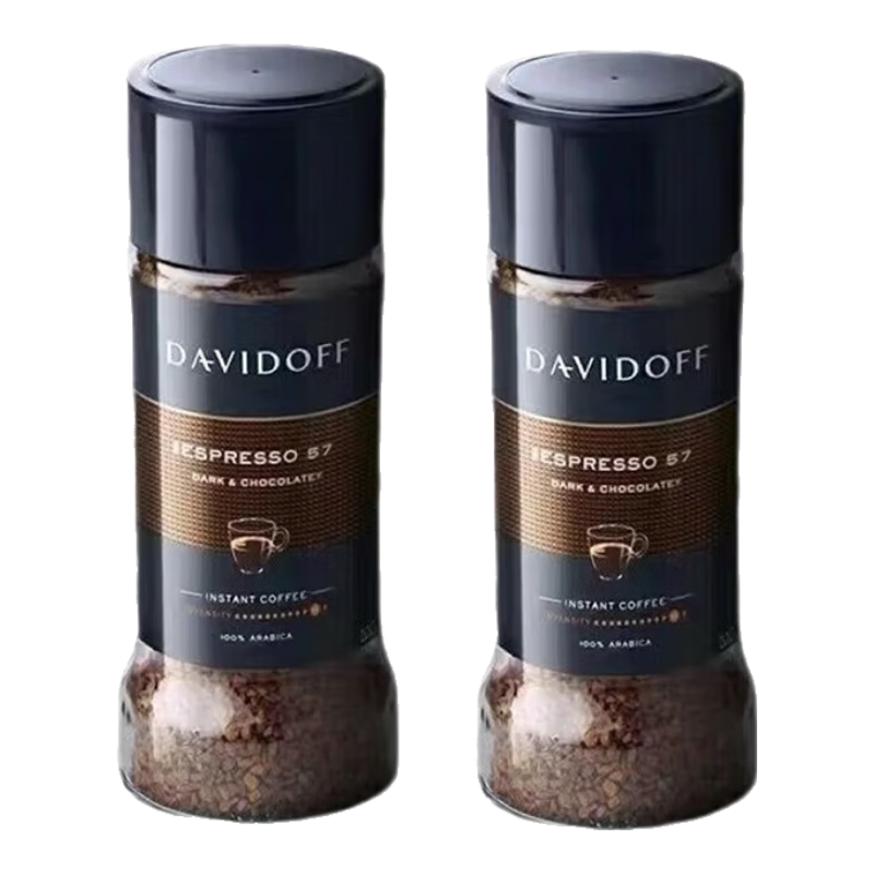 大卫杜夫（Davidoff）Davidoff大卫杜夫冻干纯黑咖啡粉冰美式意式浓缩咖啡冷萃冷热 意式浓缩100g*2瓶