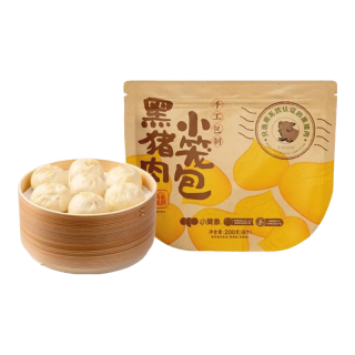 小黄象 黑猪肉小笼包200g*2袋（8个/袋）