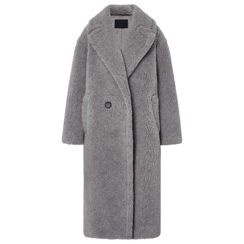 MO&Co. 含绵羊毛骆驼绒 泰迪绒大衣女装