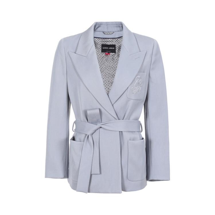 乔治·阿玛尼 GIORGIO ARMANI 女式简约时尚气质腰带垫肩休闲西服