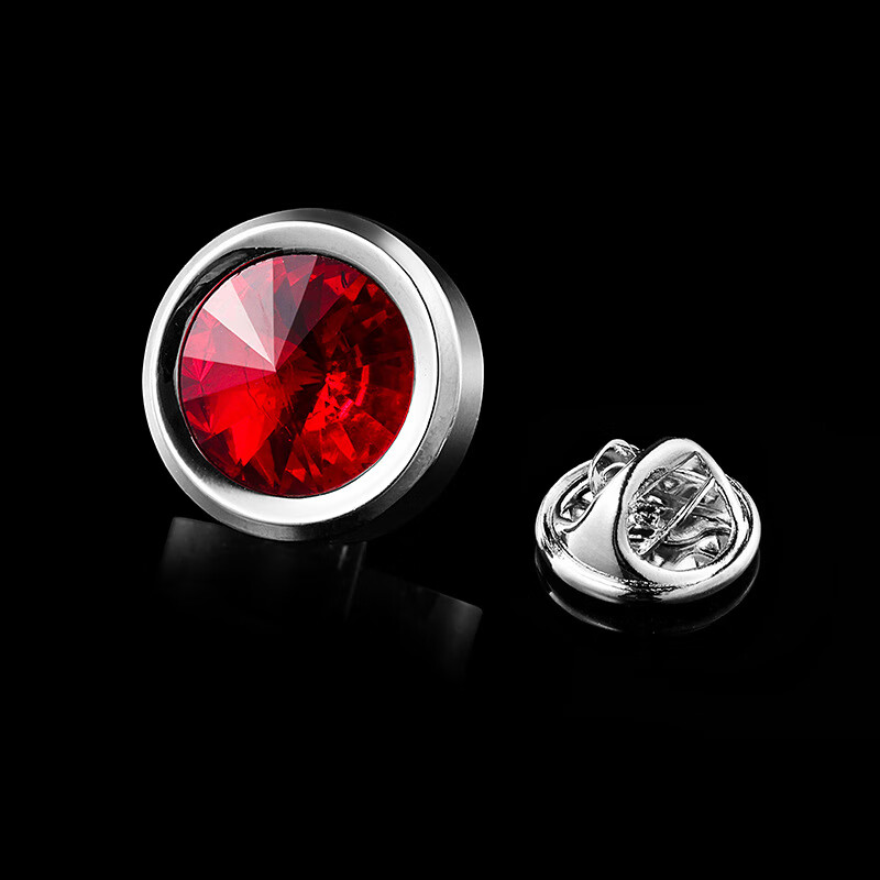 猎尚胸针男士领针西服大衣胸花西装外套胸针女配饰潮流英伦西装 深邃红色   胸针