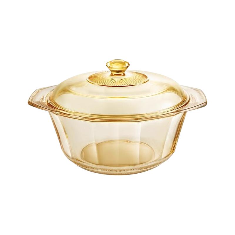 康宁VISIONS珐琅锅2.8L炖锅炖盅铸铁锅汤锅