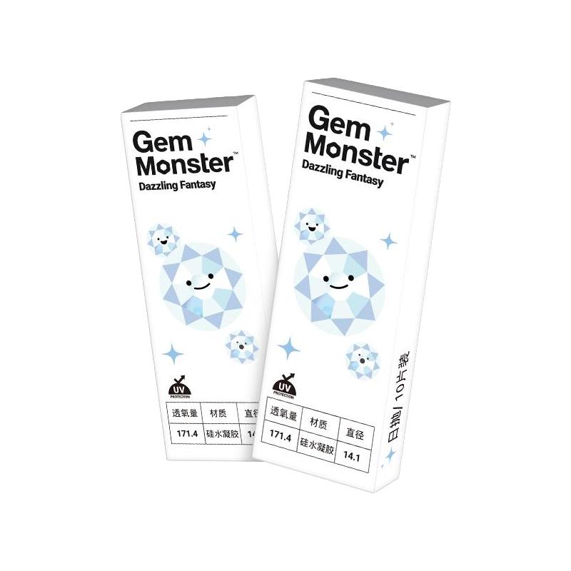 】GemMonster琦洛丽硅水凝胶隐形眼镜日抛30片一次性透明片