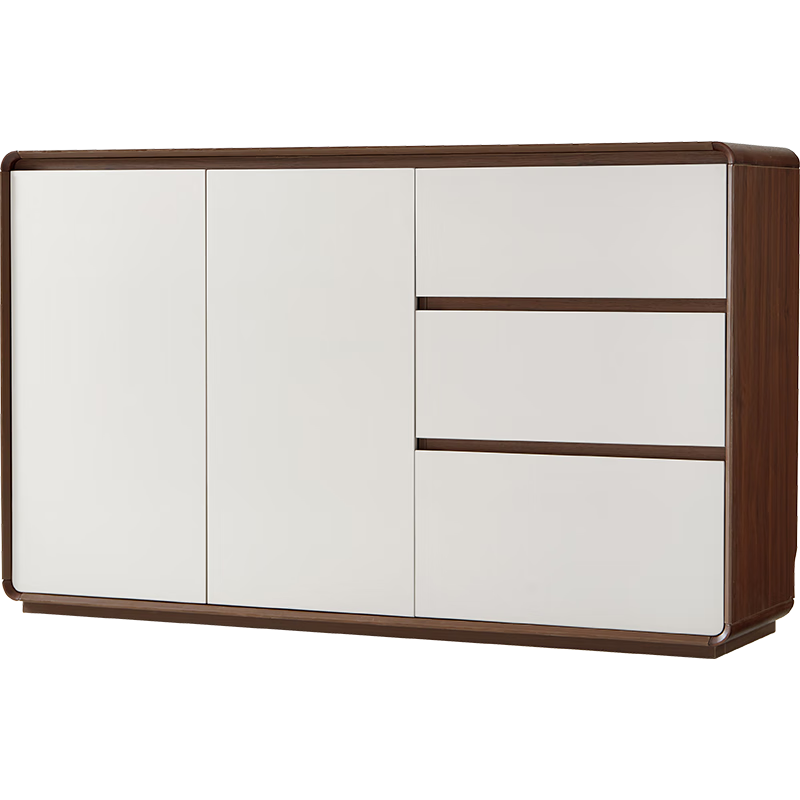 林氏家居餐边柜靠墙一体置物柜子储物柜斗柜茶水柜客厅厨房家用RU1T 灰+胡桃木色|1.5m|餐边柜