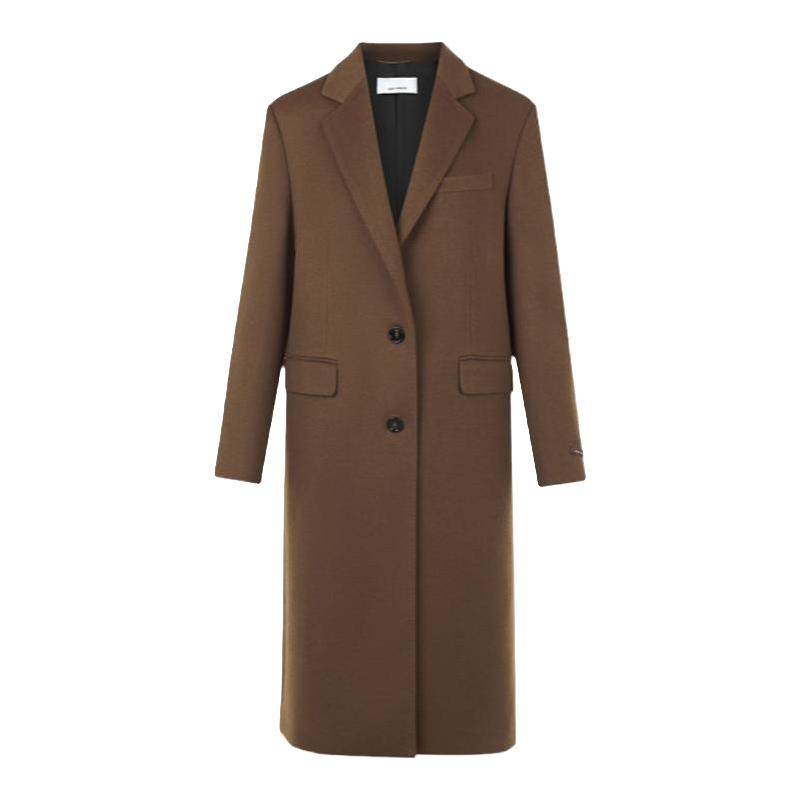 【免定金】朗姿纯羊毛设计感正肩西装大衣长款高级感毛呢外套