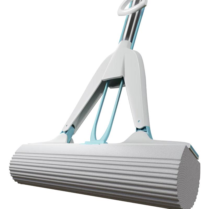 美丽雅海绵拖把免手洗家用一拖净对折胶棉吸水拖布头卫生间拖地2拖头