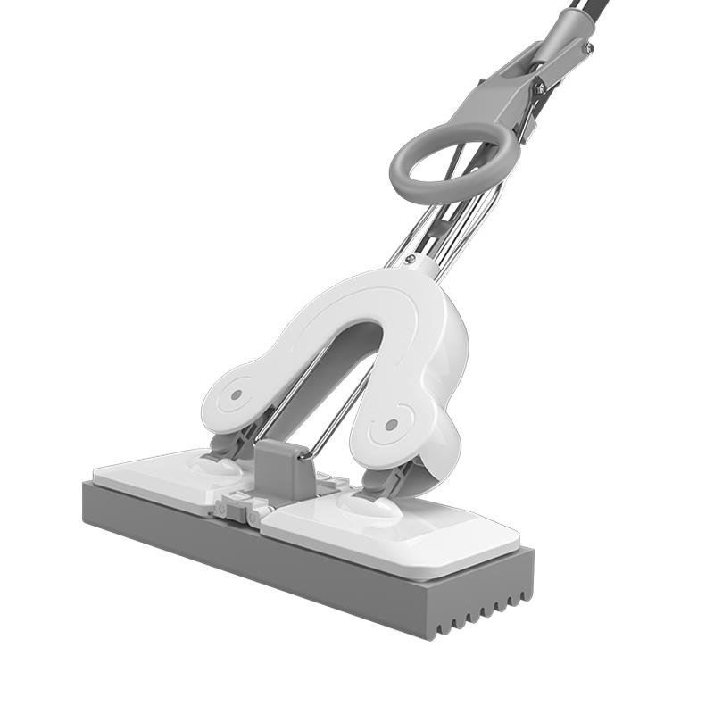 尚奇免手洗胶棉平板拖把干湿两用吸水拖把墩布28cm加大号2个替换头J7 加宽大平面 对折挤水28cm 2只头