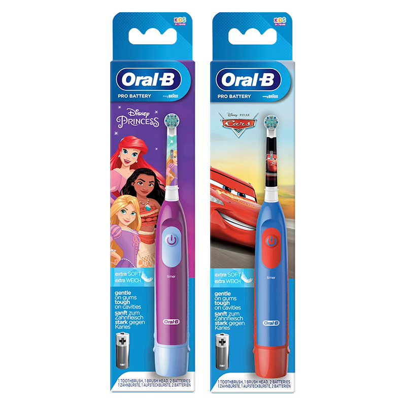 欧乐B（Oral-B）儿童电动牙刷旋转式小圆头卡通牙刷3-12岁款式 电池款DB5510K 儿童【电池款】 1支 款式