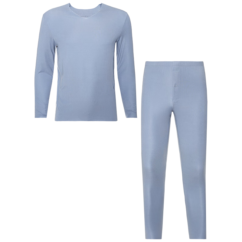 爱慕先生男打底秋衣裤保暖套装净痕莫代尔随心NS74J471灰蓝175 灰蓝色 XL 175