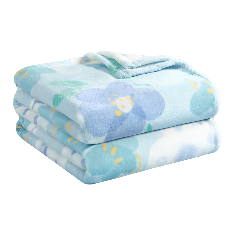 博洋（BEYOND）披肩毯四季加厚毯子保暖绒毯办公室空调毯午睡毯薄盖毯车载毛毯 【单层】