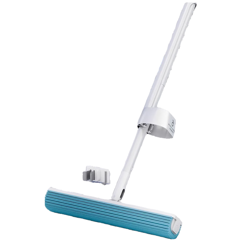 宝家洁胶棉拖把34cm海绵头杆长130cm2个棉头J56免手洗拖把