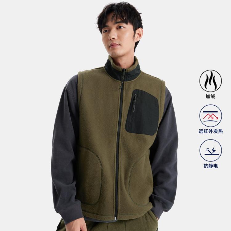 盖璞 Gap男女装秋冬款防静电远红外发热摇粒绒马甲外套637667