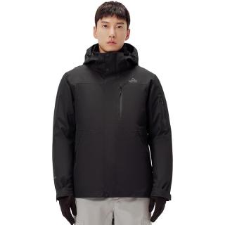 伯希和 冲锋衣三合一男女24鹅绒内胆户外登山服 漫暮黑  鹅绒内胆