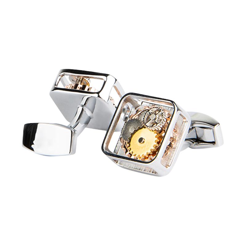 WILLIAM MILTON英国风格机械齿轮袖扣男轻奢西装袖钉法式