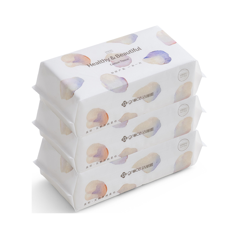 洁丽雅一次性洗脸巾干湿两用绵柔巾家用柔软加厚洁面巾女卸妆巾