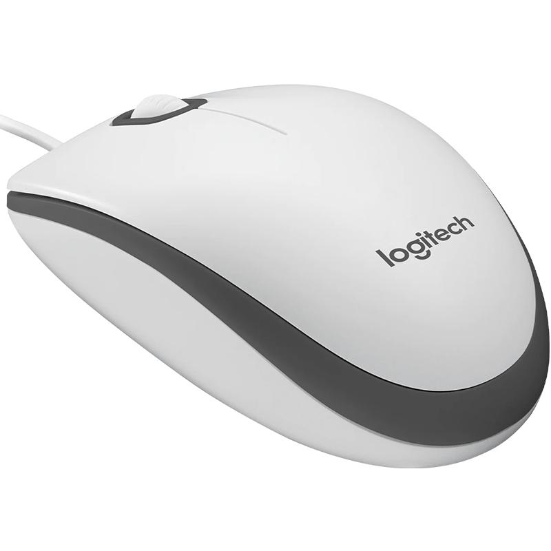 logitech 罗技 M100r 有线鼠标 1000DPI 白色