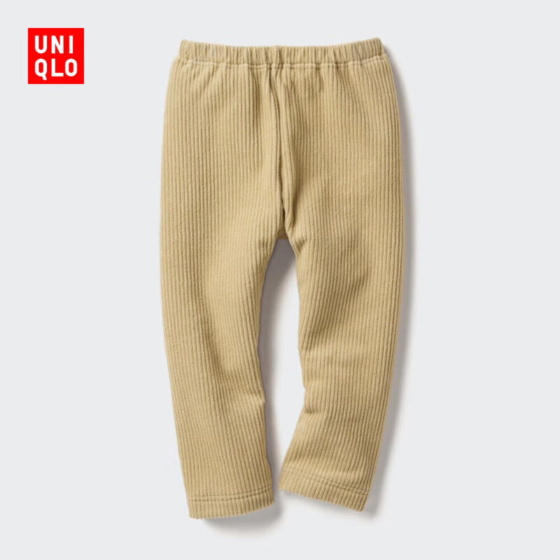 优衣库婴幼儿宝宝摇粒绒紧身裤/打底裤可外穿 478879 深米色 100