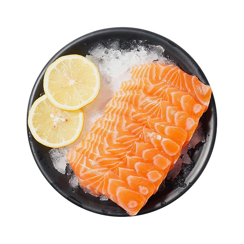 渔传播 冰鲜挪威三文鱼中段鱼腩整条刺身拼盘 即食 可生食 鱼类海鲜 三文鱼 400g 中段