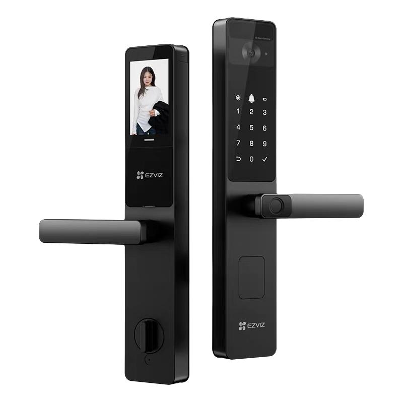 【抢7折】萤石Y2000FVS大屏人脸识别指纹锁密码锁握开智能门锁